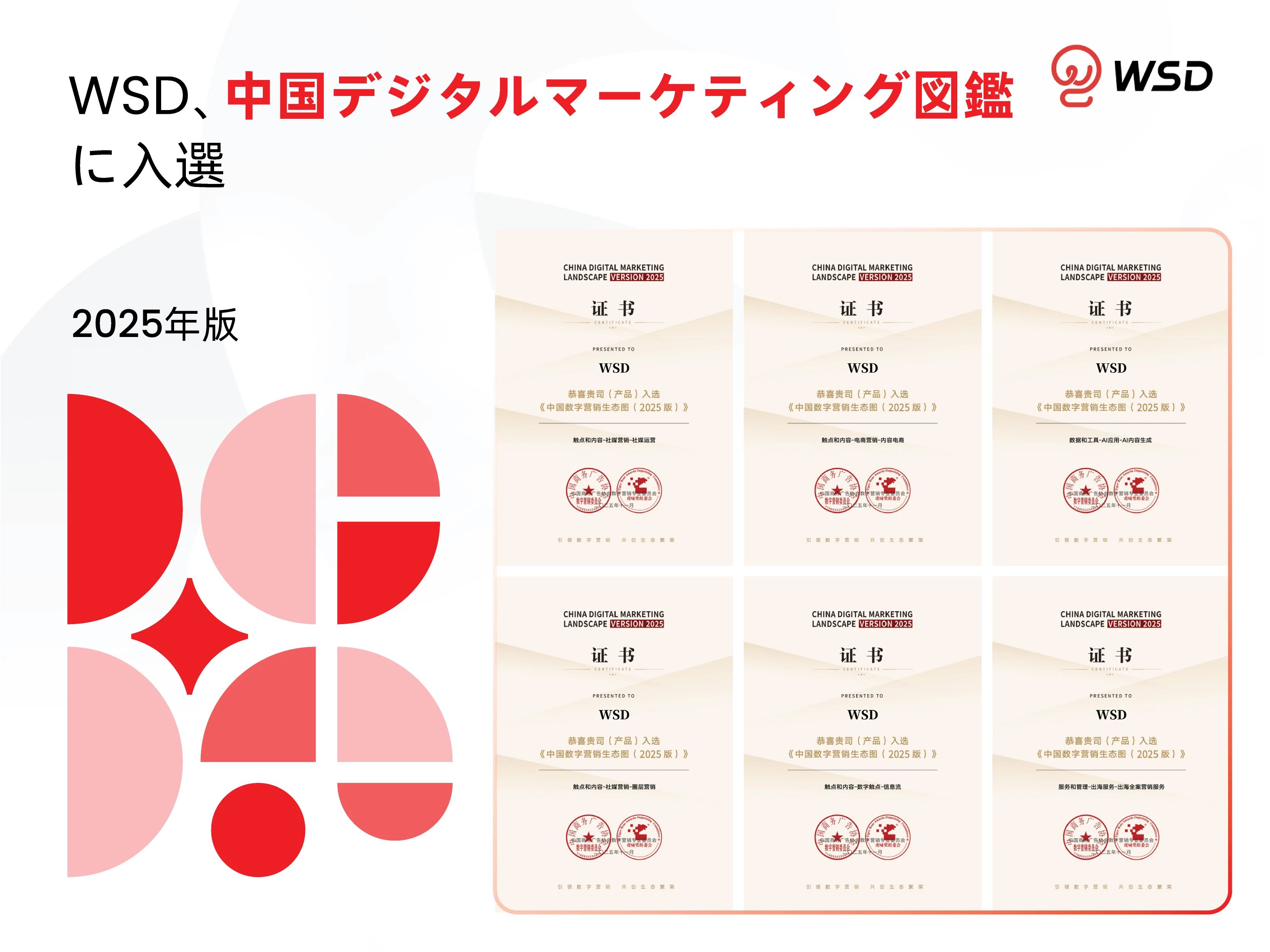 WSD、2025中国デジタルマーケティング図鑑に入選